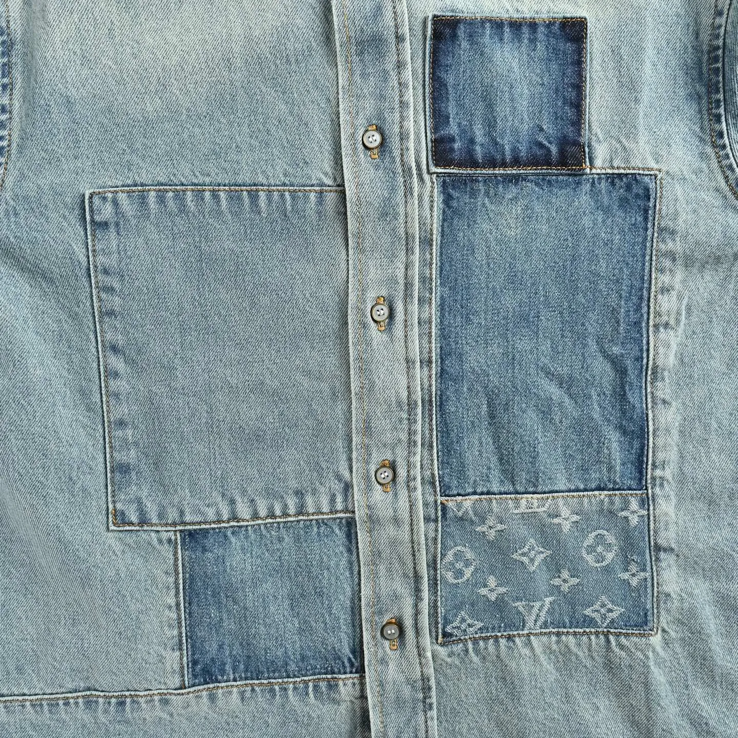 Louis Vuitton/Louis Vuitton presbyopic patchwork denim jacket